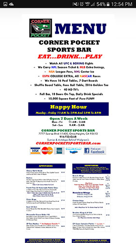 Corner Pocket Website