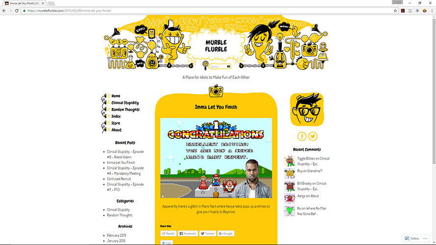 Murble Flurble Website